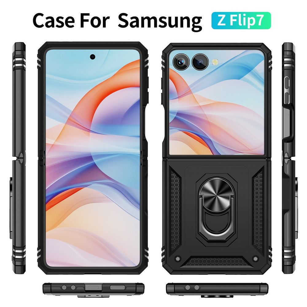 Outdoor Hülle für Samsung Galaxy Z Flip7 TPU PC Hybrid Sergeant Ring Cover Case