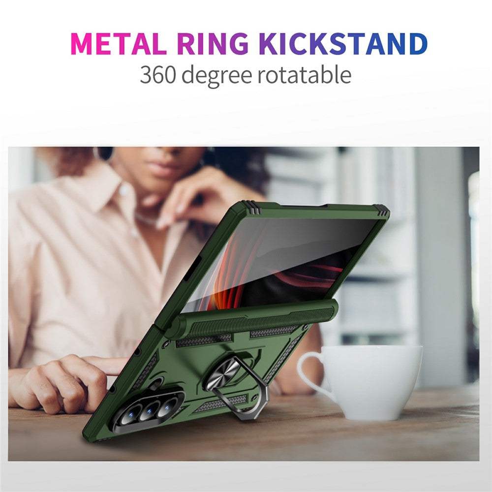 Outdoor Hülle für Samsung Galaxy Z Fold7 TPU PC Hybrid Sergeant Ring Cover Case