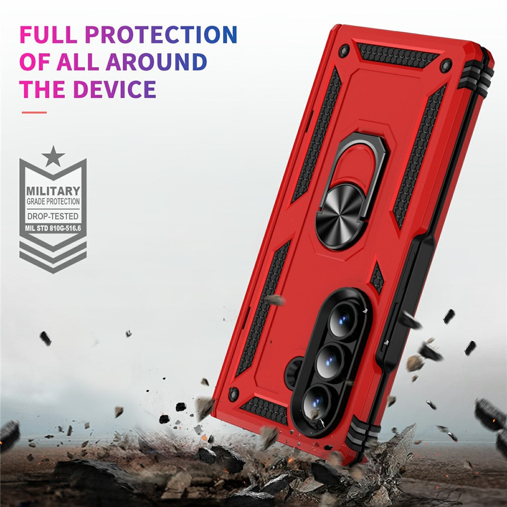 Outdoor Hülle für Samsung Galaxy Z Fold7 TPU PC Hybrid Sergeant Ring Cover Case