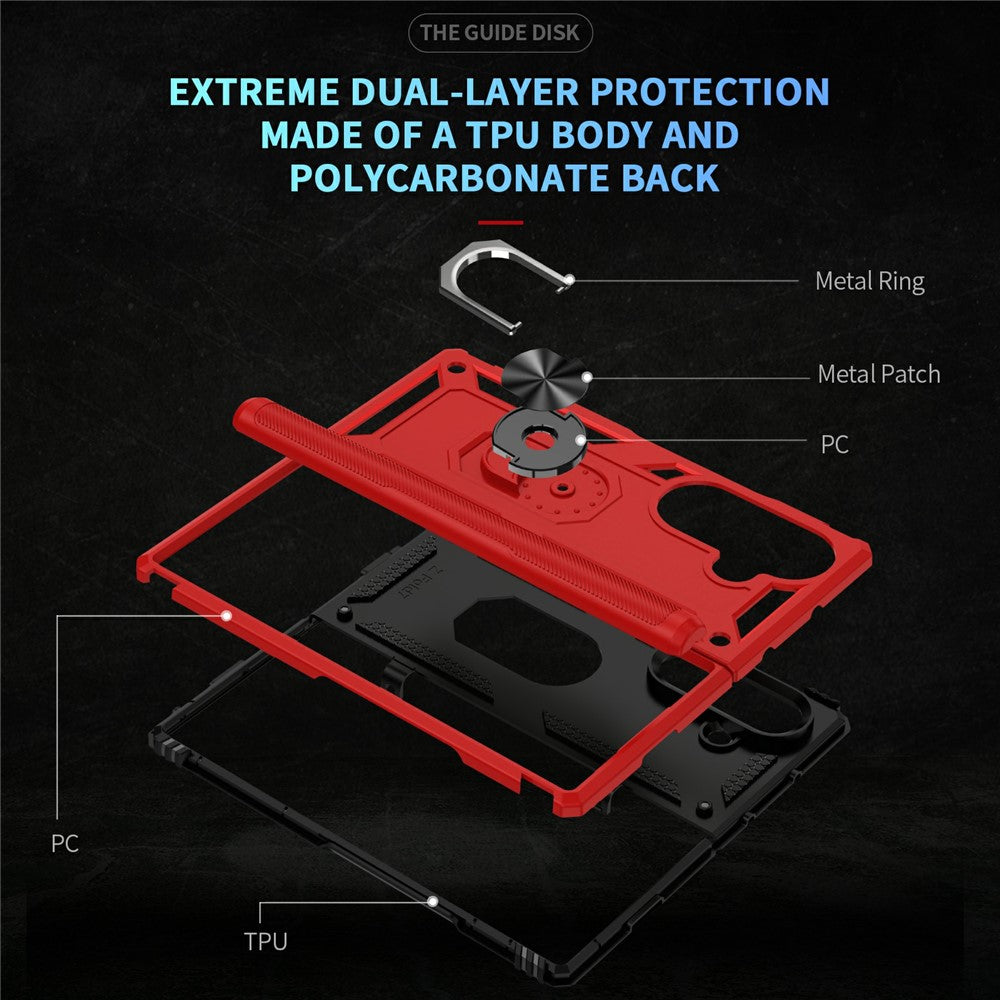 Outdoor Hülle für Samsung Galaxy Z Fold7 TPU PC Hybrid Sergeant Ring Cover Case