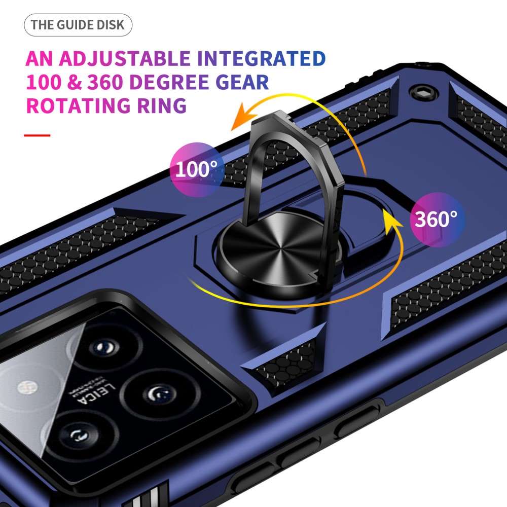 Outdoor Hülle für Xiaomi 14 TPU PC Hybrid Sergeant Armor Ring Schutzcover Case