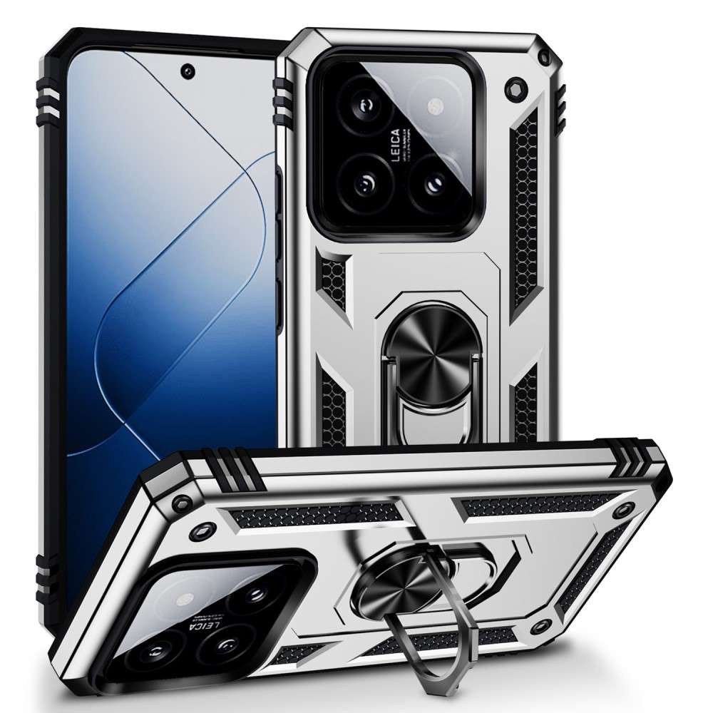 Outdoor Hülle für Xiaomi 14 TPU PC Hybrid Sergeant Armor Ring Schutzcover Case