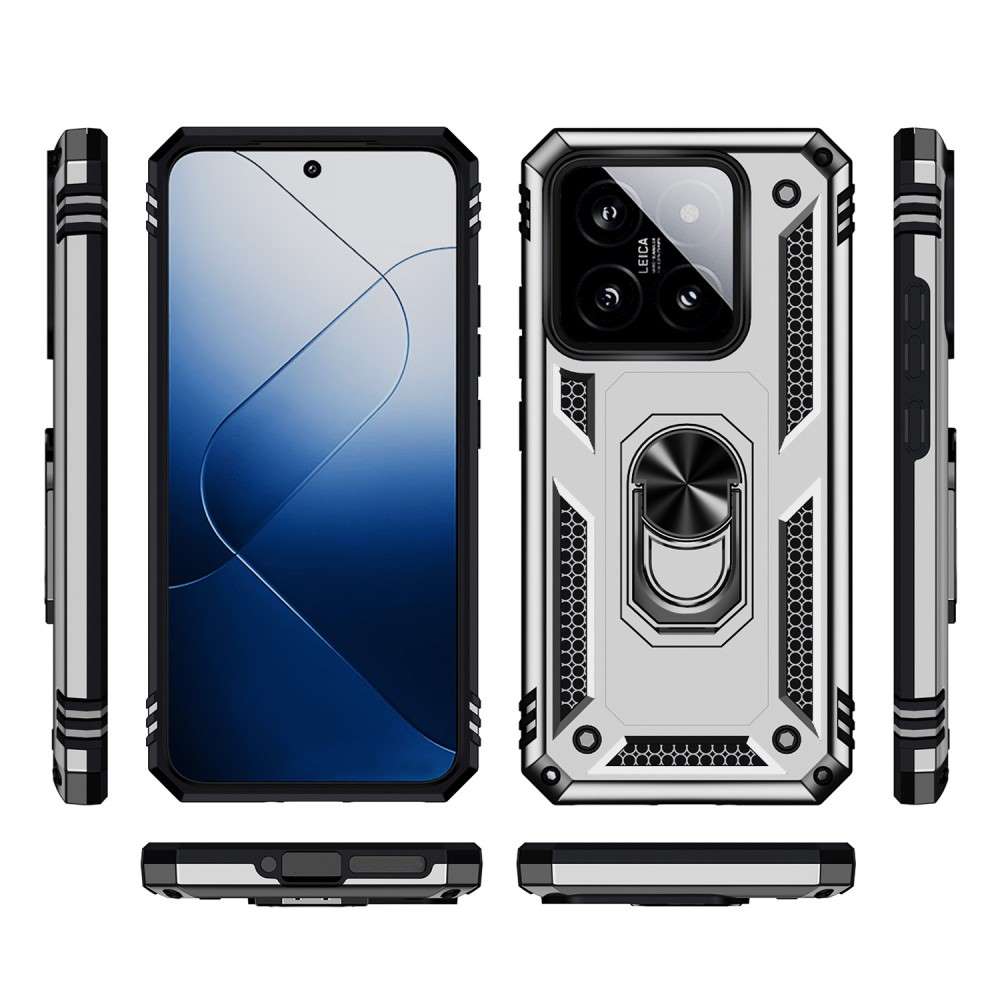 Outdoor Hülle für Xiaomi 14 TPU PC Hybrid Sergeant Armor Ring Schutzcover Case