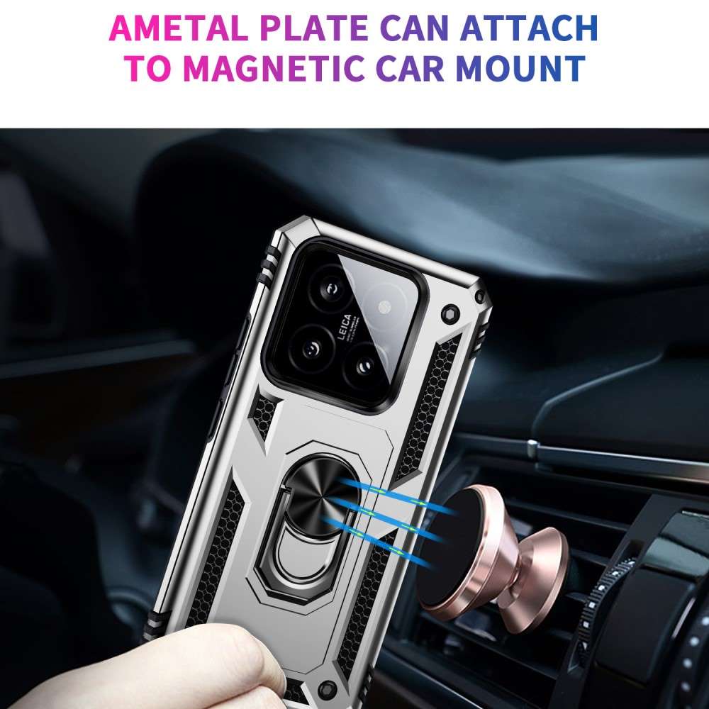 Outdoor Hülle für Xiaomi 14 TPU PC Hybrid Sergeant Armor Ring Schutzcover Case