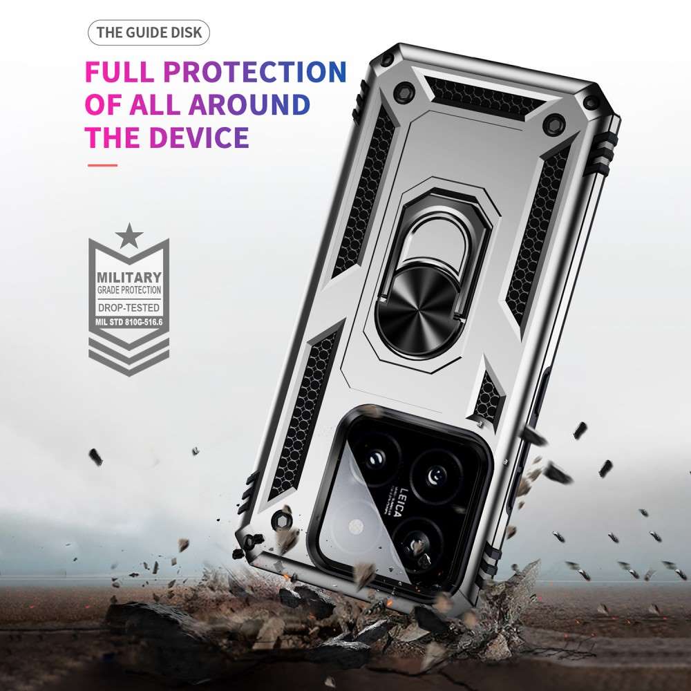 Outdoor Hülle für Xiaomi 14 TPU PC Hybrid Sergeant Armor Ring Schutzcover Case