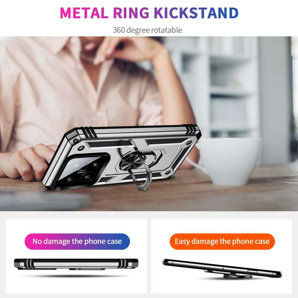 Outdoor Hülle für Xiaomi 14 TPU PC Hybrid Sergeant Armor Ring Schutzcover Case