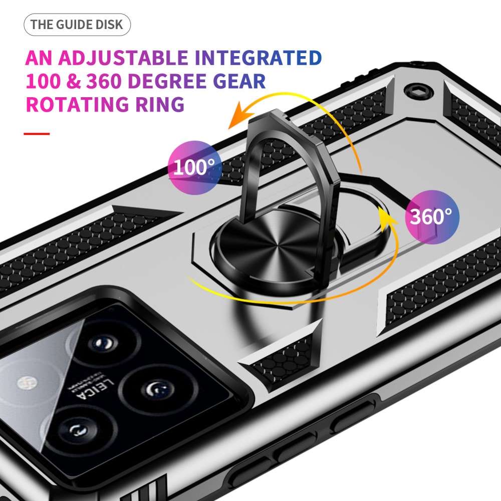 Outdoor Hülle für Xiaomi 14 TPU PC Hybrid Sergeant Armor Ring Schutzcover Case