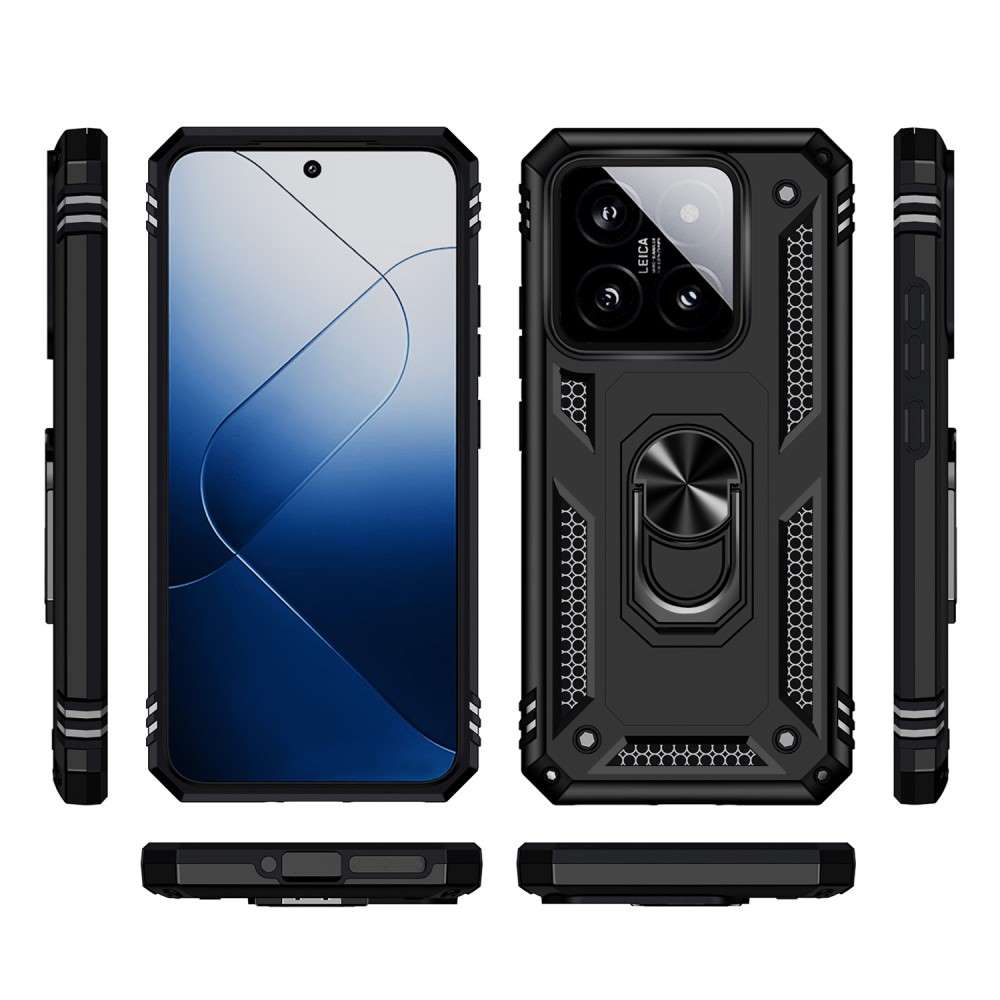 Outdoor Hülle für Xiaomi 14 TPU PC Hybrid Sergeant Armor Ring Schutzcover Case