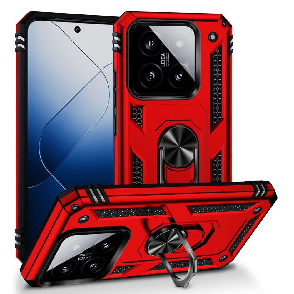 Outdoor Hülle für Xiaomi 14 TPU PC Hybrid Sergeant Armor Ring Schutzcover Case