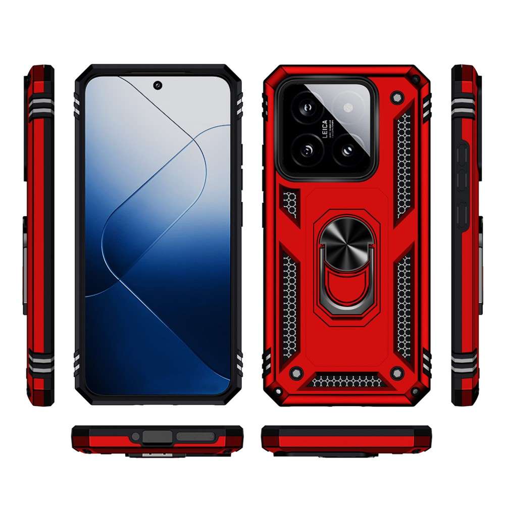 Outdoor Hülle für Xiaomi 14 TPU PC Hybrid Sergeant Armor Ring Schutzcover Case