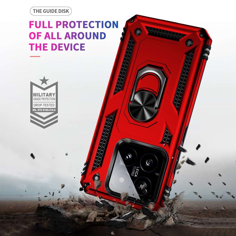 Outdoor Hülle für Xiaomi 14 TPU PC Hybrid Sergeant Armor Ring Schutzcover Case