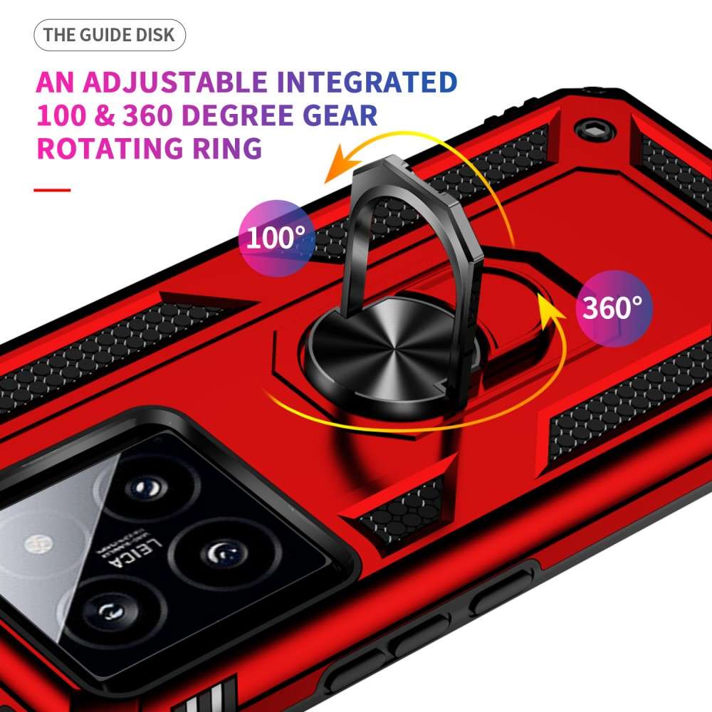 Outdoor Hülle für Xiaomi 14 TPU PC Hybrid Sergeant Armor Ring Schutzcover Case