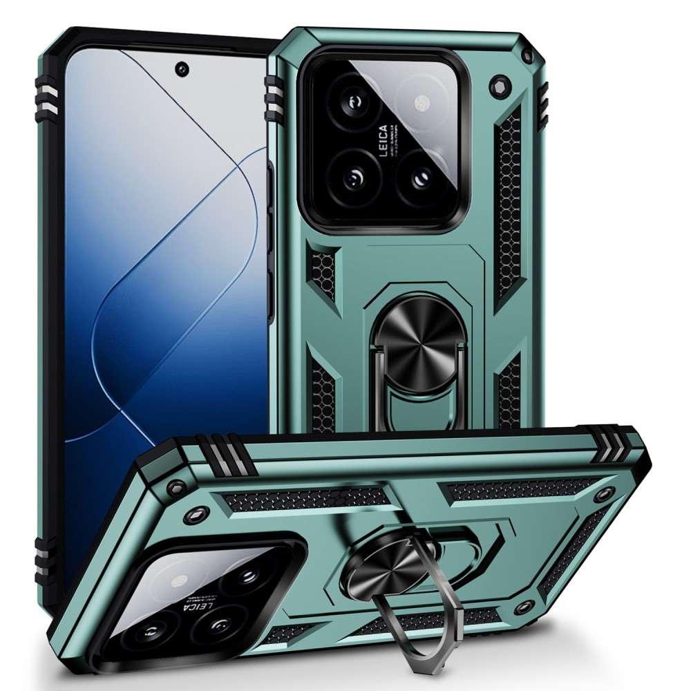 Outdoor Hülle für Xiaomi 14 TPU PC Hybrid Sergeant Armor Ring Schutzcover Case