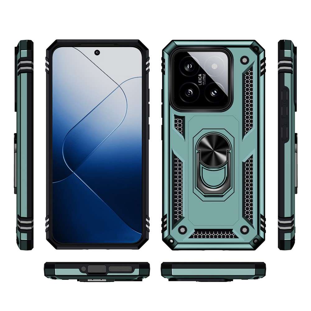 Outdoor Hülle für Xiaomi 14 TPU PC Hybrid Sergeant Armor Ring Schutzcover Case