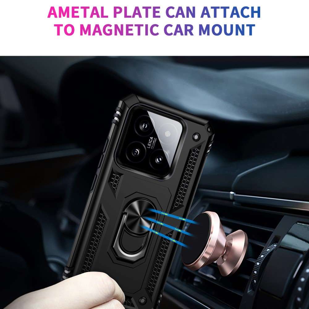 Outdoor Hülle für Xiaomi 14 TPU PC Hybrid Sergeant Armor Ring Schutzcover Case