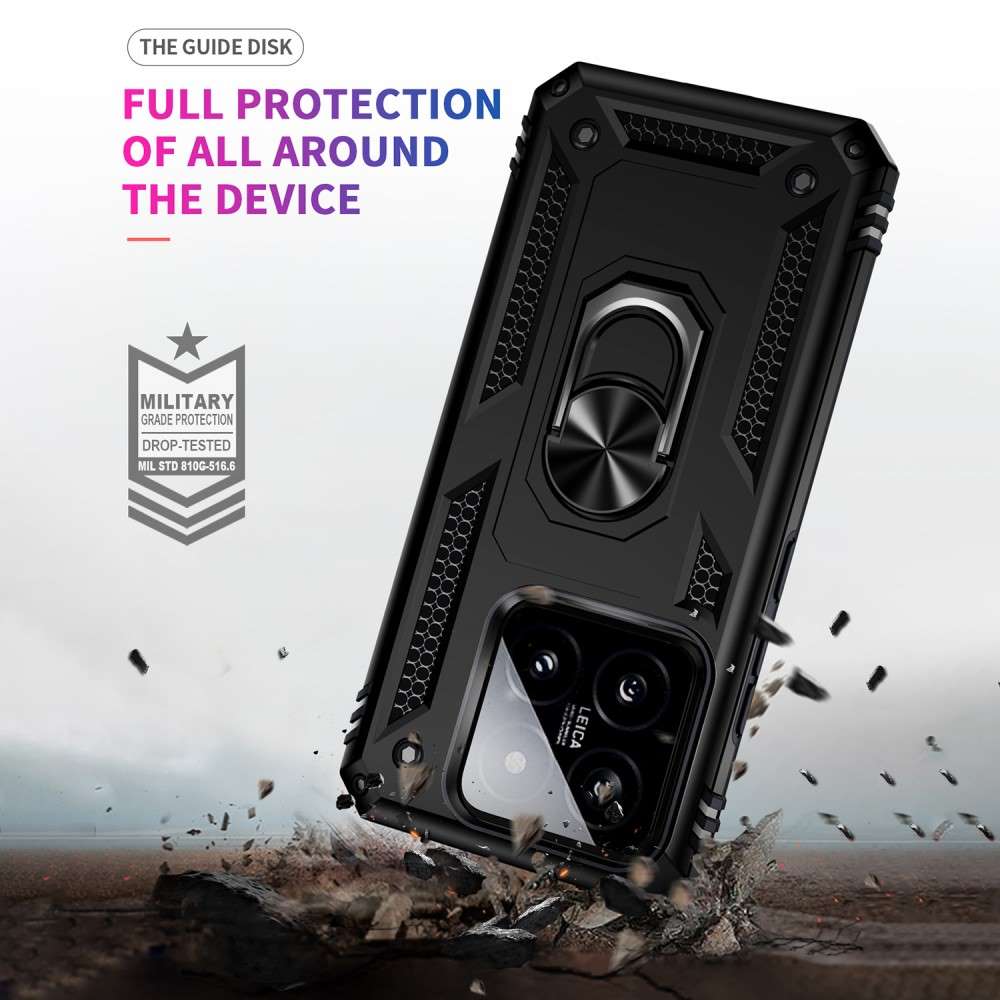 Outdoor Hülle für Xiaomi 14 TPU PC Hybrid Sergeant Armor Ring Schutzcover Case