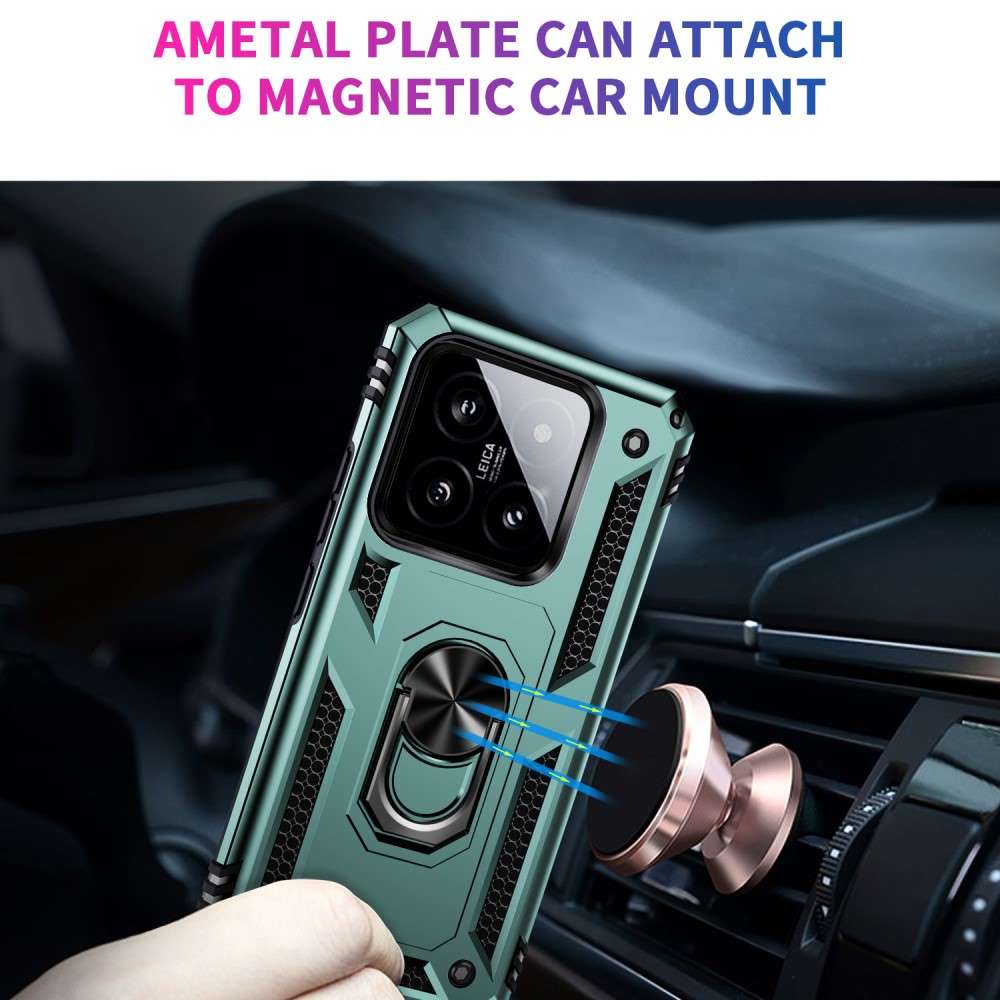 Outdoor Hülle für Xiaomi 14 TPU PC Hybrid Sergeant Armor Ring Schutzcover Case