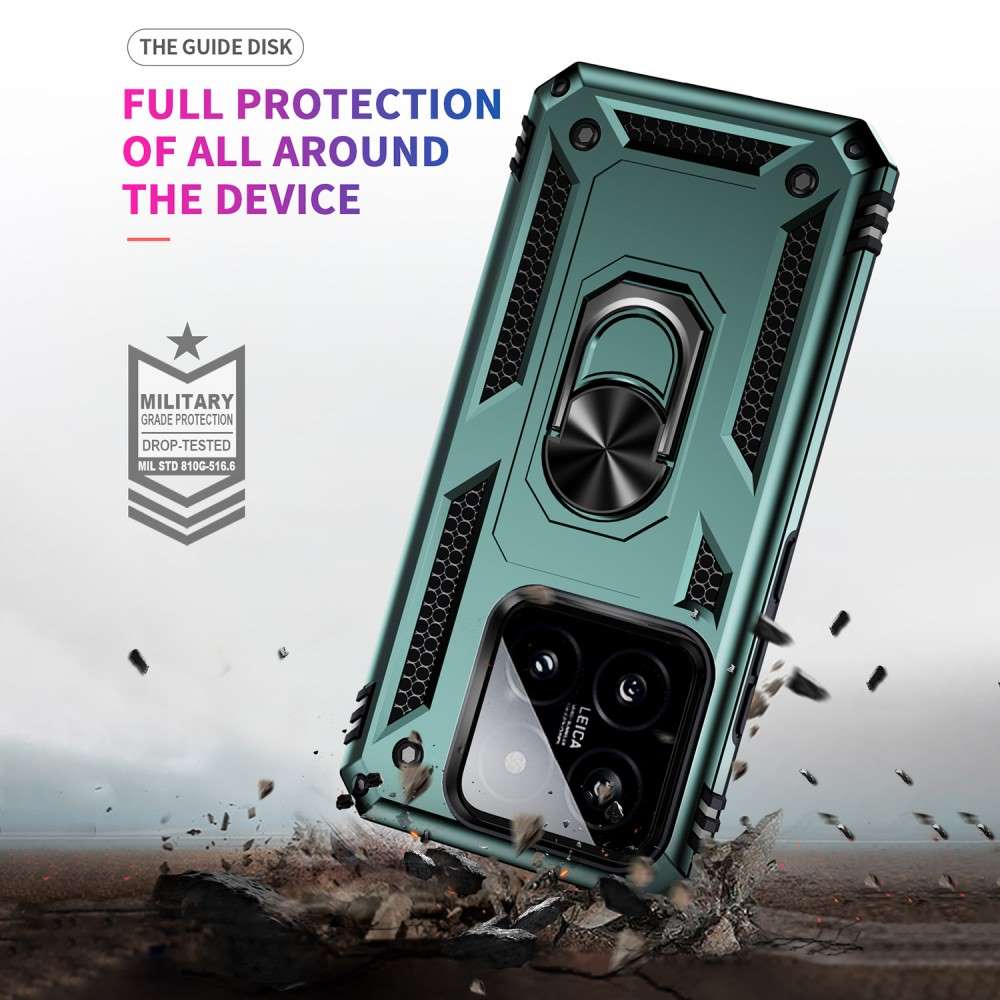 Outdoor Hülle für Xiaomi 14 TPU PC Hybrid Sergeant Armor Ring Schutzcover Case