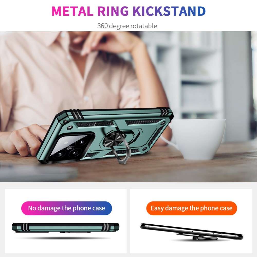 Outdoor Hülle für Xiaomi 14 TPU PC Hybrid Sergeant Armor Ring Schutzcover Case