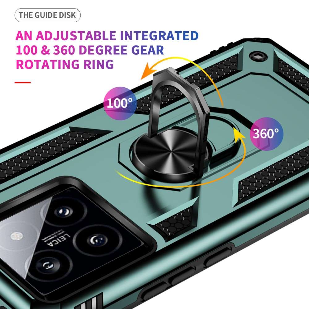 Outdoor Hülle für Xiaomi 14 TPU PC Hybrid Sergeant Armor Ring Schutzcover Case