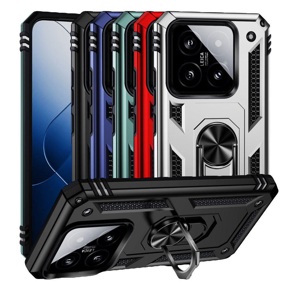 Outdoor Hülle für Xiaomi 14 TPU PC Hybrid Sergeant Armor Ring Schutzcover Case