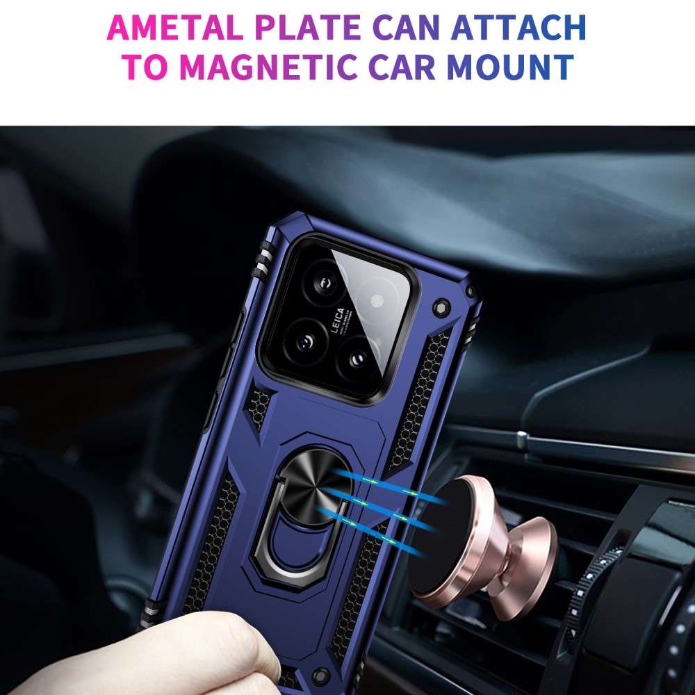 Outdoor Hülle für Xiaomi 14 TPU PC Hybrid Sergeant Armor Ring Schutzcover Case