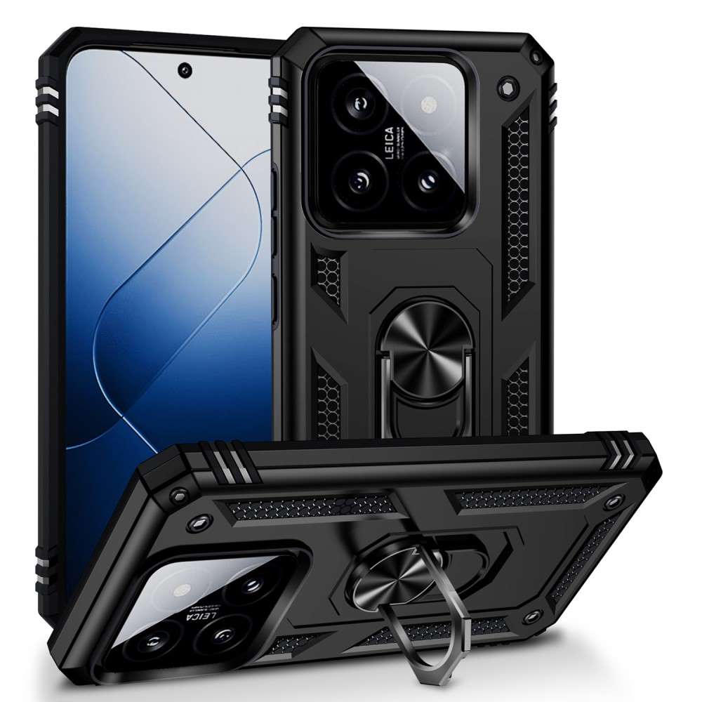 Outdoor Hülle für Xiaomi 14 TPU PC Hybrid Sergeant Armor Ring Schutzcover Case