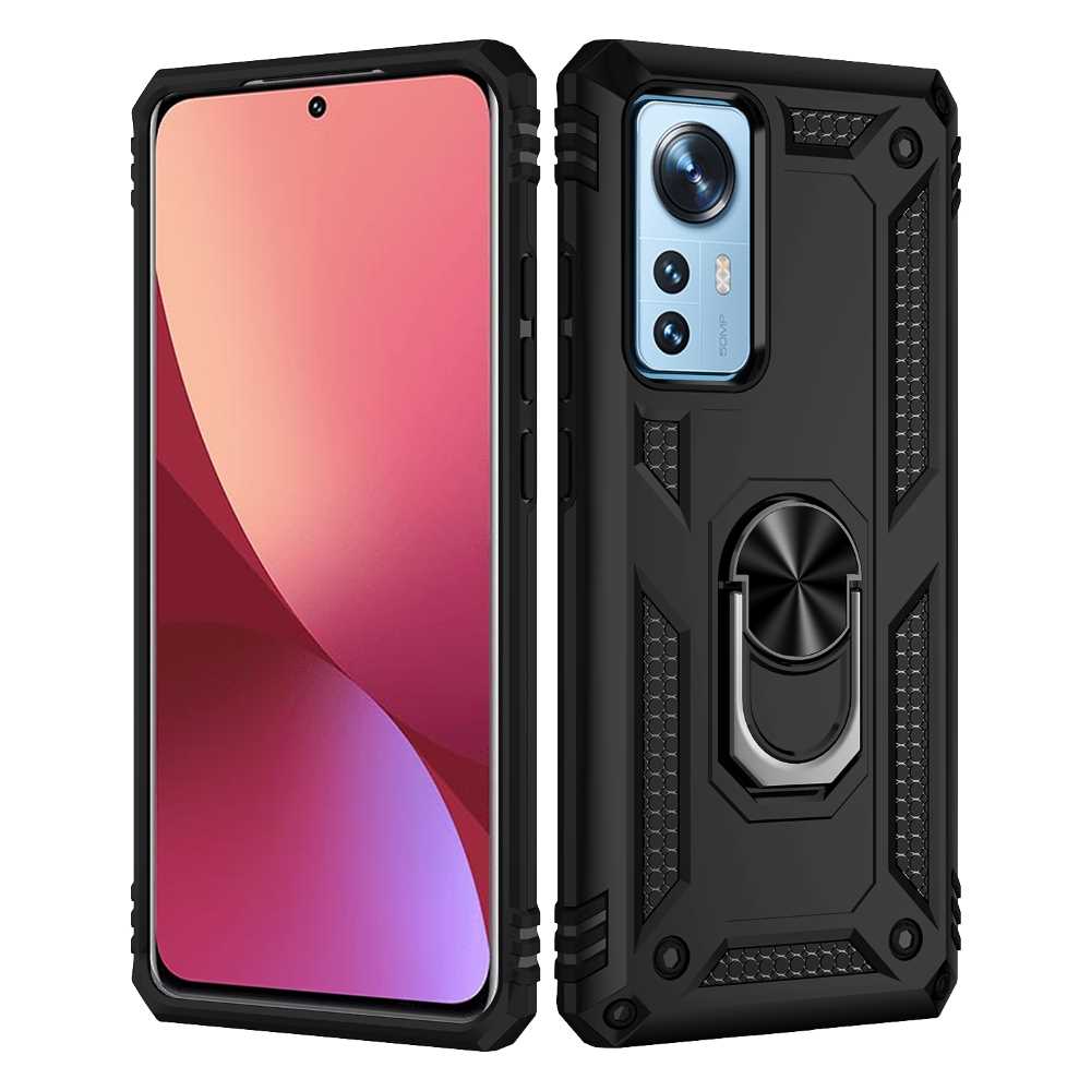Outdoor Case für XIAOMI 12 12X TPU Hybrid Sergeant Armor Metall Ring Hülle Cover