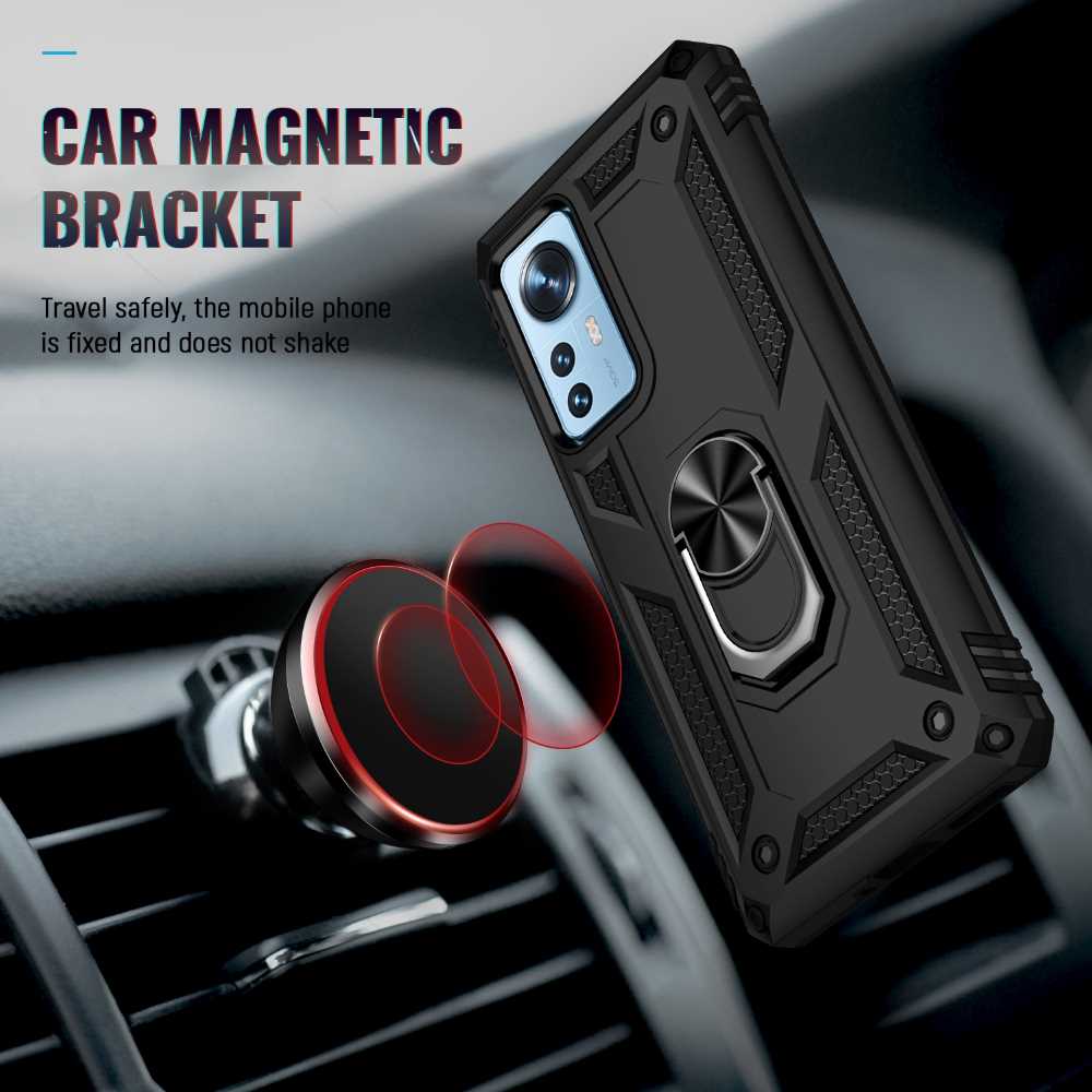 Outdoor Case für XIAOMI 12 12X TPU Hybrid Sergeant Armor Metall Ring Hülle Cover