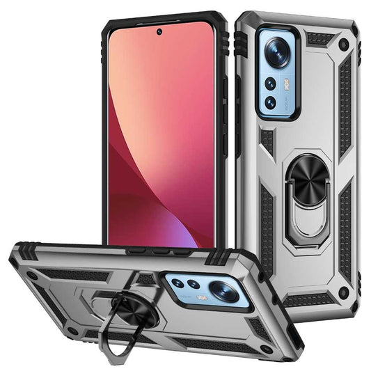 Outdoor Case für XIAOMI 12 12X TPU Hybrid Sergeant Armor Metall Ring Hülle Cover