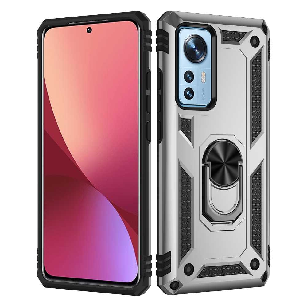 Outdoor Case für XIAOMI 12 12X TPU Hybrid Sergeant Armor Metall Ring Hülle Cover