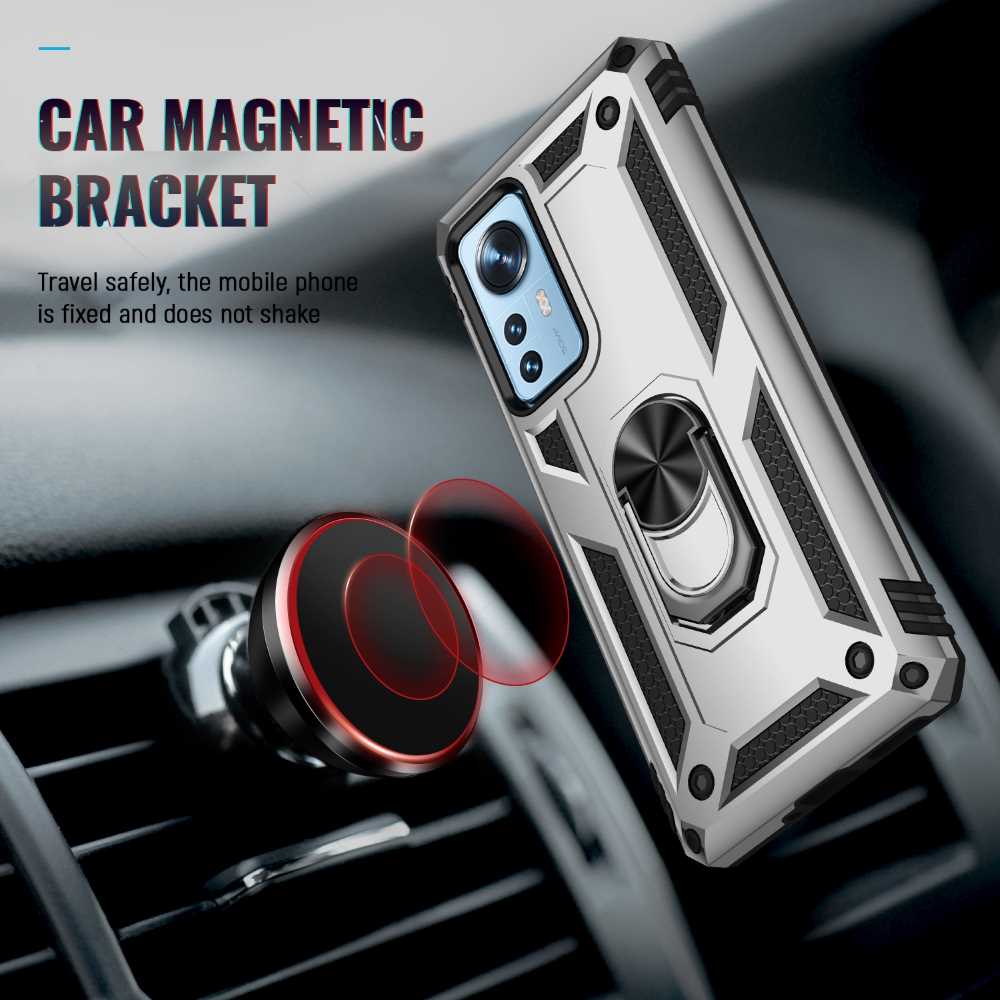Outdoor Case für XIAOMI 12 12X TPU Hybrid Sergeant Armor Metall Ring Hülle Cover