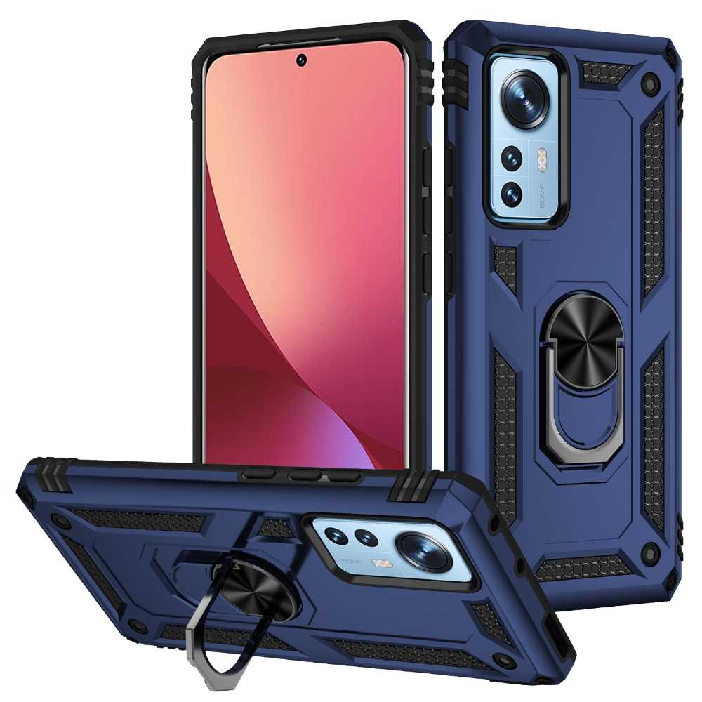 Outdoor Case für XIAOMI 12 12X TPU Hybrid Sergeant Armor Metall Ring Hülle Cover