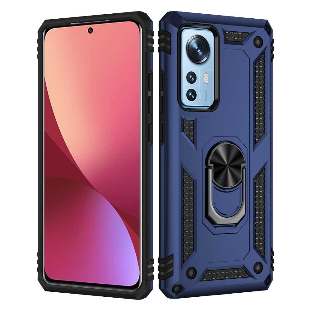 Outdoor Case für XIAOMI 12 12X TPU Hybrid Sergeant Armor Metall Ring Hülle Cover