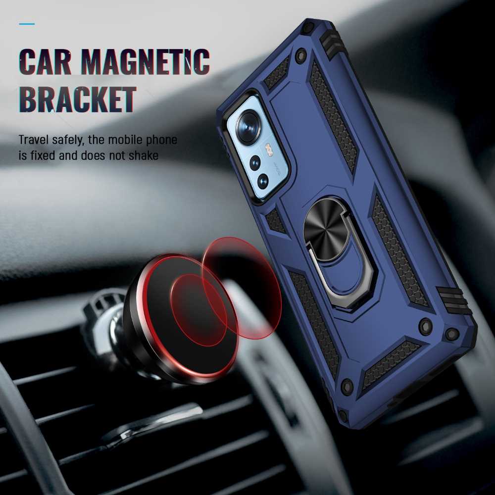 Outdoor Case für XIAOMI 12 12X TPU Hybrid Sergeant Armor Metall Ring Hülle Cover