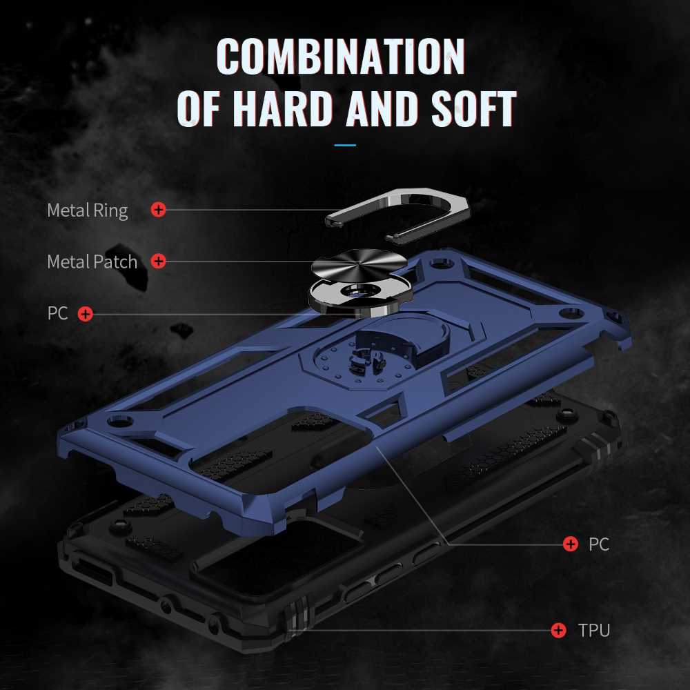 Outdoor Case für XIAOMI 12 12X TPU Hybrid Sergeant Armor Metall Ring Hülle Cover