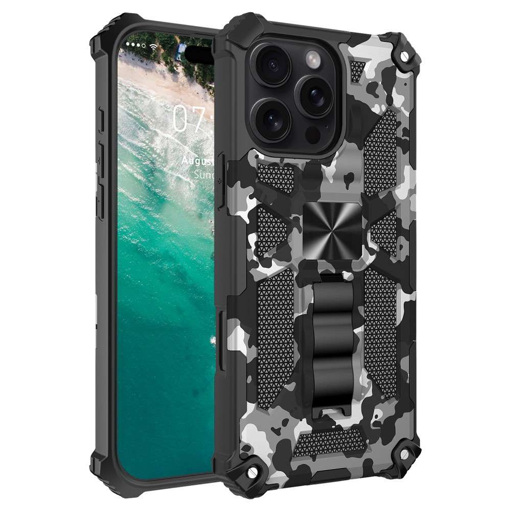 Outdoor Hülle für Apple iPhone 16 PRO MAX Camouflage Shockproof PC Schutzcover