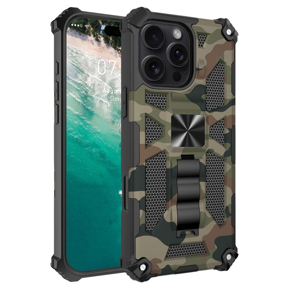 Outdoor Hülle für Apple iPhone 16 PRO MAX Camouflage Shockproof PC Schutzcover