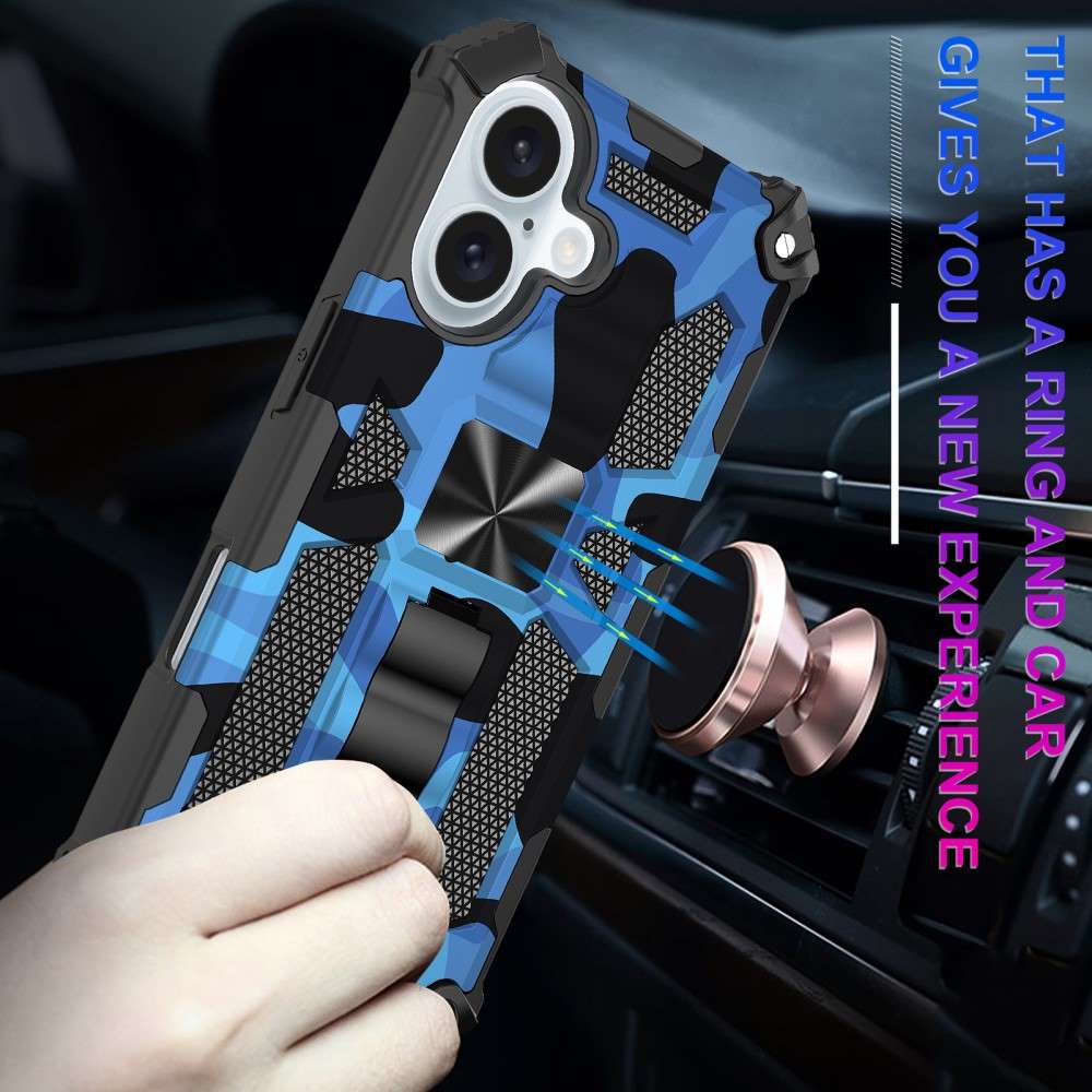Outdoor Hülle für Apple iPhone 16 Camouflage Shockproof Schutz Cover Armor Kick