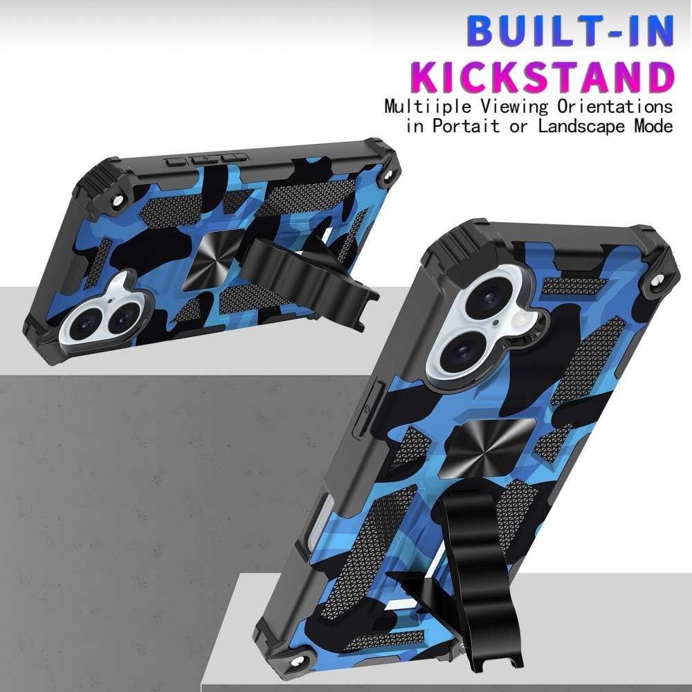 Outdoor Hülle für Apple iPhone 16 Camouflage Shockproof Schutz Cover Armor Kick