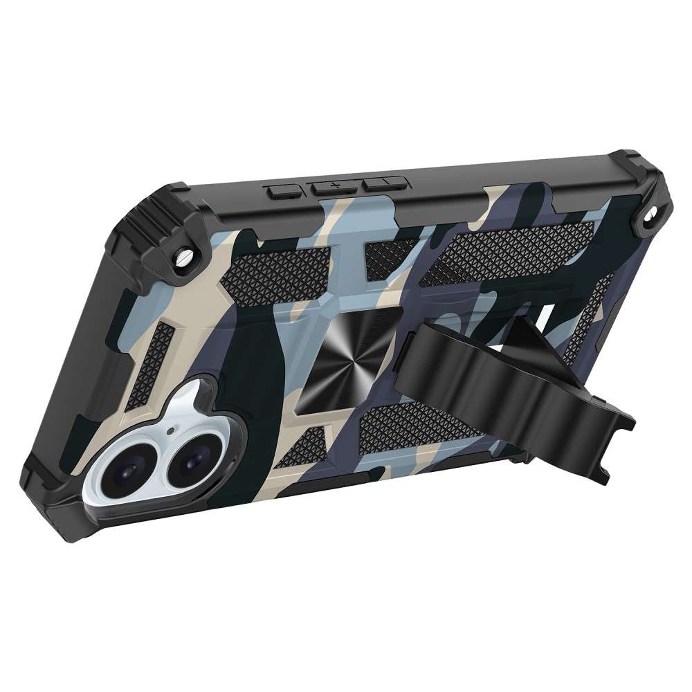 Outdoor Hülle für Apple iPhone 16 Camouflage Shockproof Schutz Cover Armor Kick