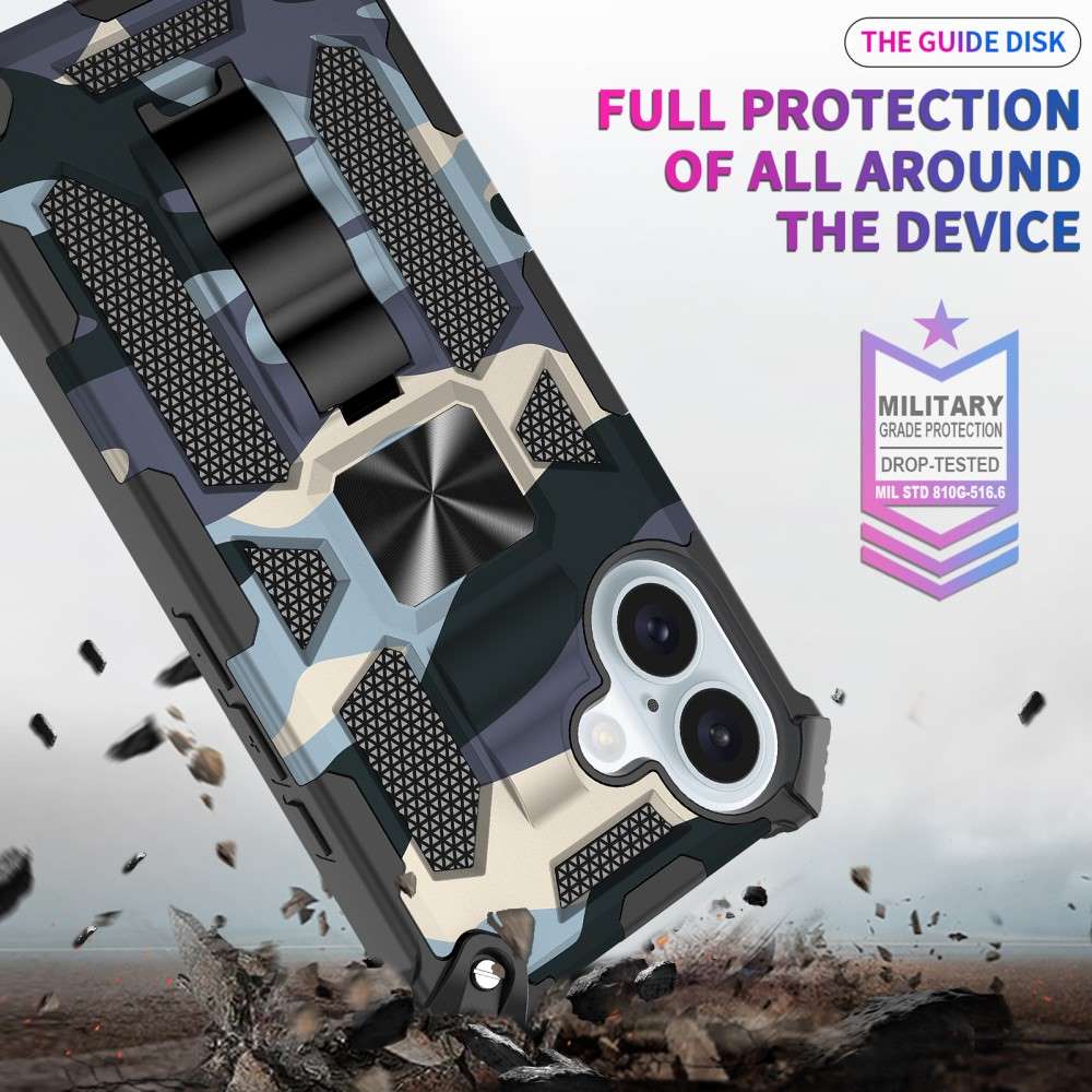 Outdoor Hülle für Apple iPhone 16 Camouflage Shockproof Schutz Cover Armor Kick