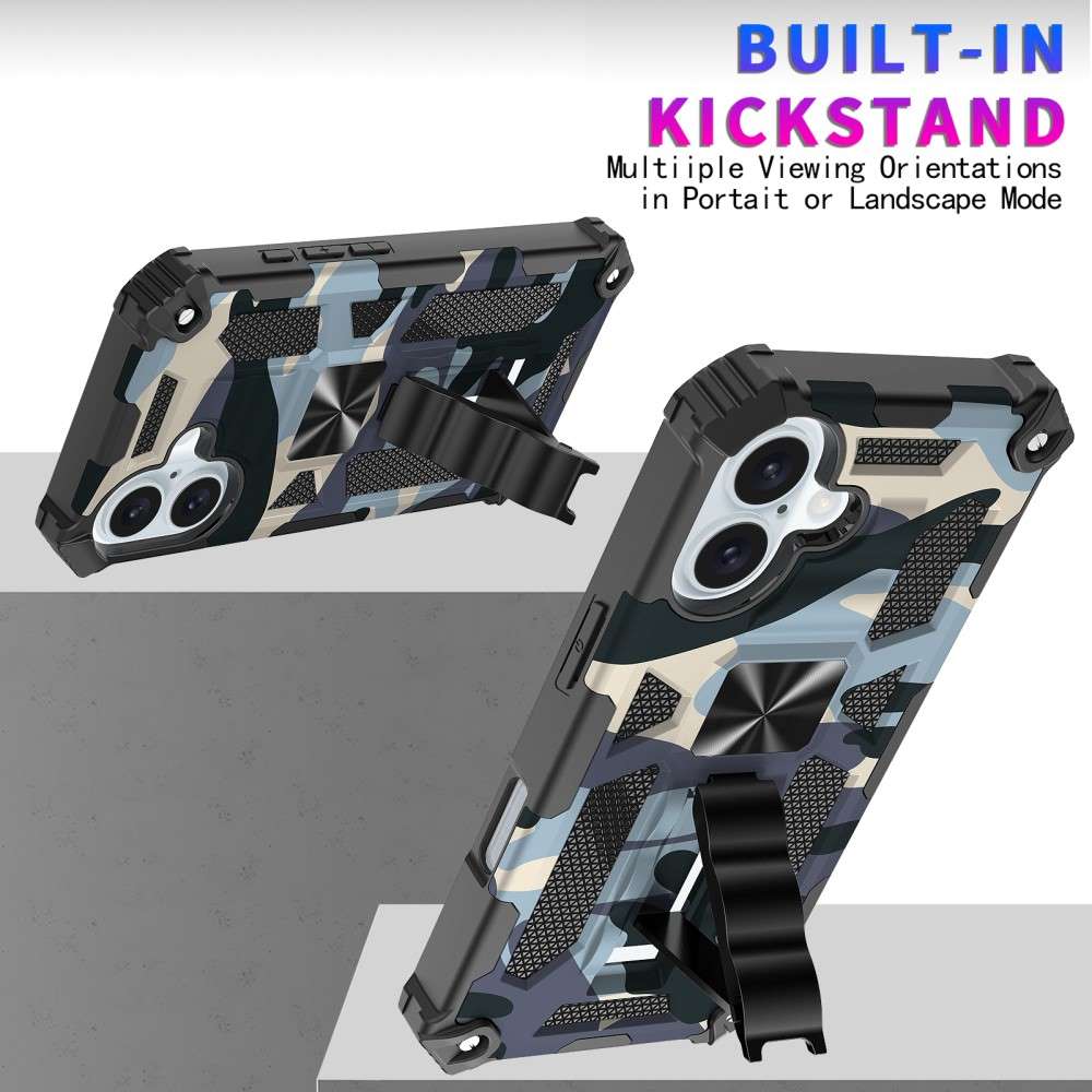 Outdoor Hülle für Apple iPhone 16 Camouflage Shockproof Schutz Cover Armor Kick