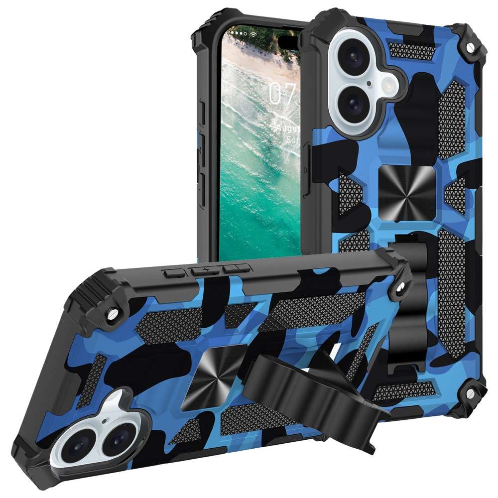 Outdoor Hülle für Apple iPhone 16 Camouflage Shockproof Schutz Cover Armor Kick