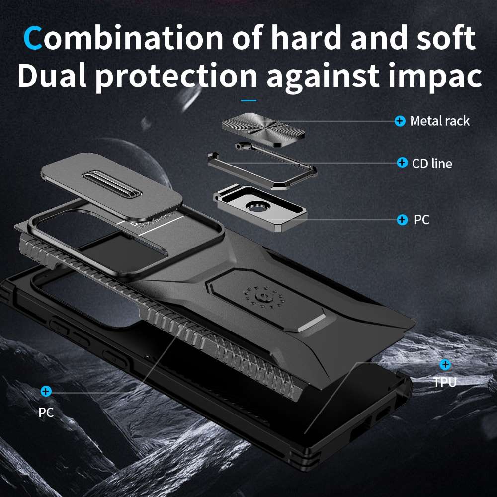 Outdoor Hülle für Samsung Galaxy S24 ULTRA Camshield Holder Schutz Cover Ständer