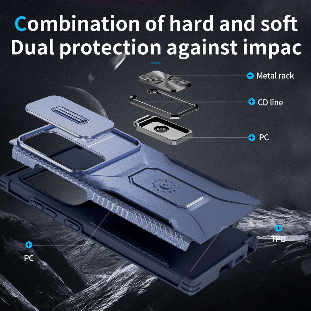 Outdoor Hülle für Samsung Galaxy S24 ULTRA Camshield Holder Schutz Cover Ständer