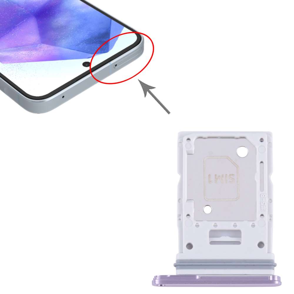 Dual Sim Tray für Samsung Galaxy A55 Karten Halter Fach Schlitten Adapter Holder