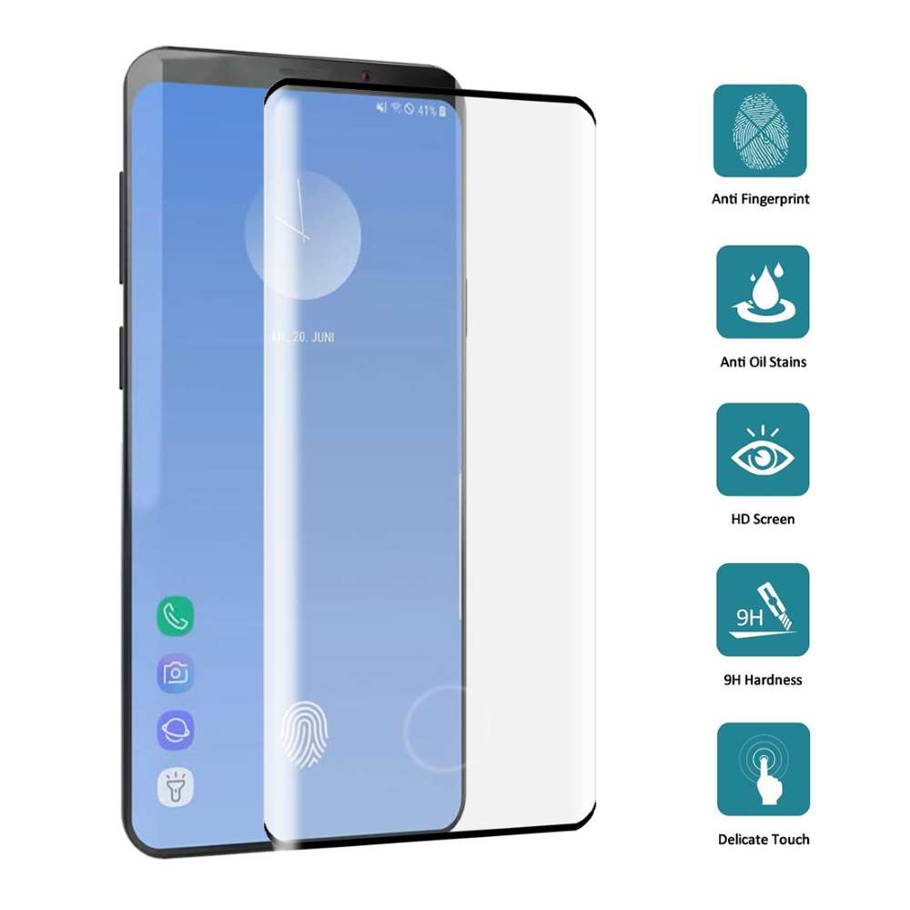Schutzglas für Samsung Galaxy S10 PLUS Full Cover Curved Tempered Glass Folie