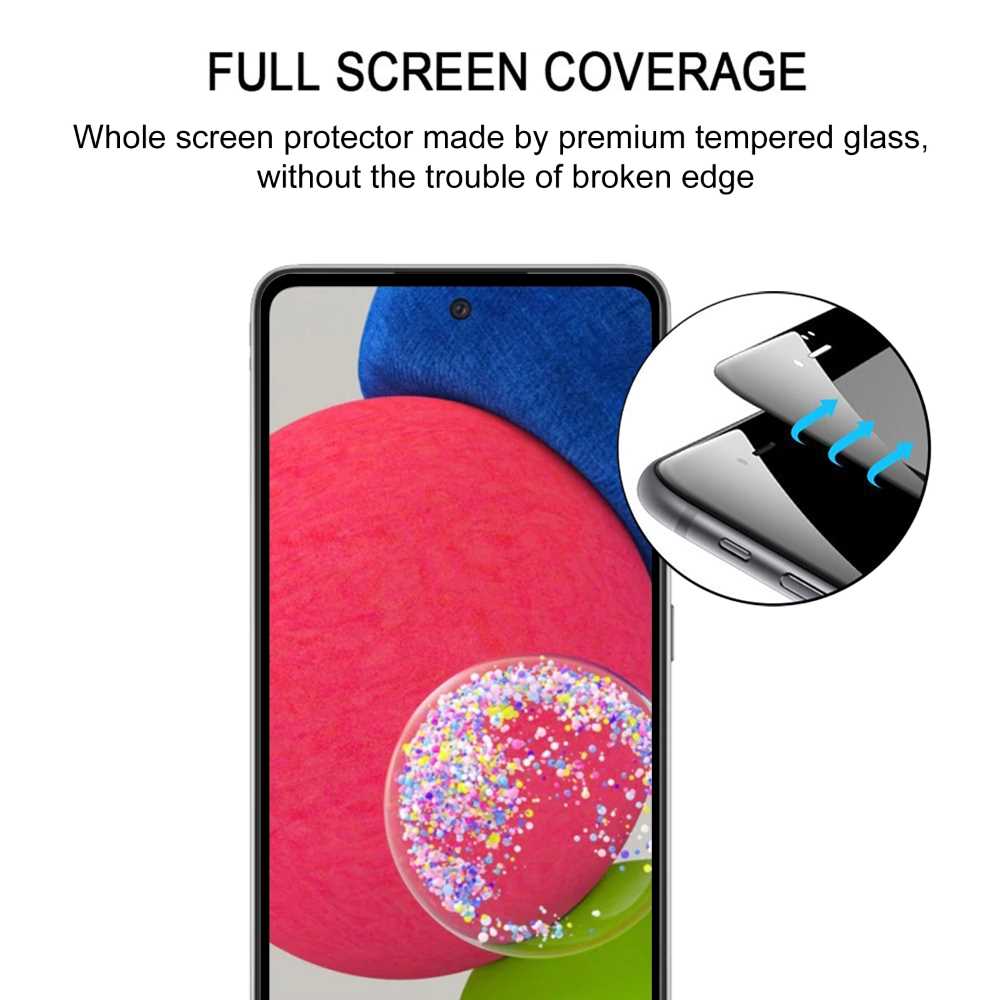 Schutzglas für SAMSUNG GALAXY A52 A52s Full Cover Full Glue Tempered Glass Film