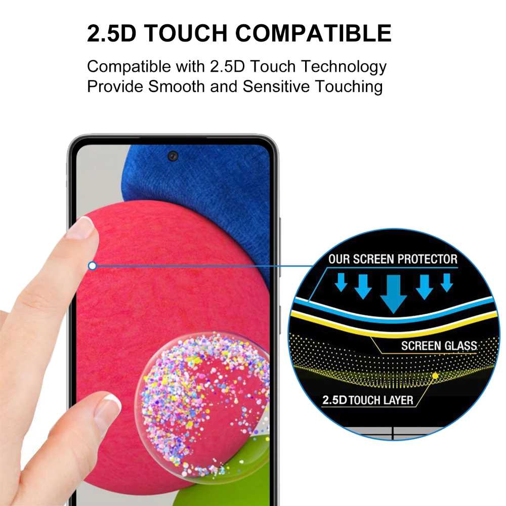 Schutzglas für SAMSUNG GALAXY A52 A52s Full Cover Full Glue Tempered Glass Film